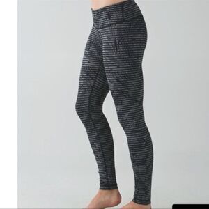 Lululemon Wunder Under Pant Full-On Luon Stripe Play Slate Black 4